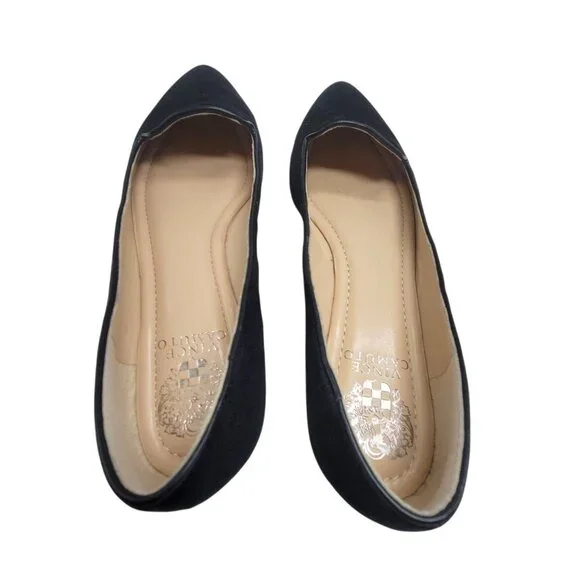 Vince Camuto Black Suede Womens Slip-On Loafers Shoes Size 9.5M VV Ramore - Picture 14 of 14